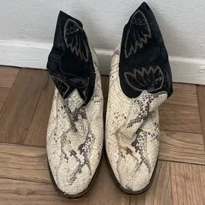Free People | Shoes | Free People Cowboy Bootie Size 37 Vintage White ...